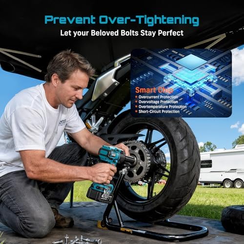 Seesii Impact Wrench 886 Ft lbs 1200N m   1/2 High Torque Impact Gun with 21V 4000mAh Battery  Electric Impact Driver  2900IPM  5 Socket  Cordless Impact Wrench for Home Car/Mower/Pickup/Truck RV