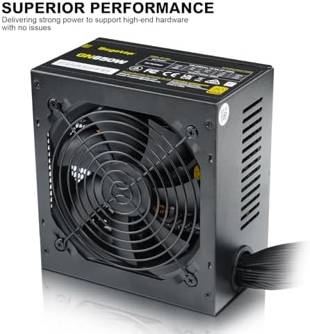 Segotep 650W 80 Plus Gold Certified Non Modular ATX Power Supply with 6 2 Pin Connectors PFC Protection and RoHS Compliance  120mm Silent Fan Gaming PSU GN 650 Black