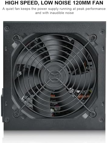 Segotep 650W 80 Plus Gold Certified Non Modular ATX Power Supply with 6 2 Pin Connectors PFC Protection and RoHS Compliance  120mm Silent Fan Gaming PSU GN 650 Black