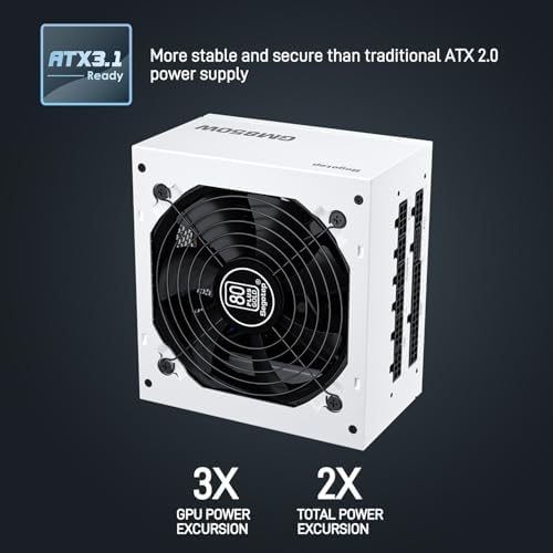 Segotep GM850 Power Supply 850W  PCIe 5 1 & ATX 3 1 Full Modular 80 Plus Gold Certified Gaming PSU for NVIDIA RTX 20/30/40/50 Series and AMD Graphics Cards