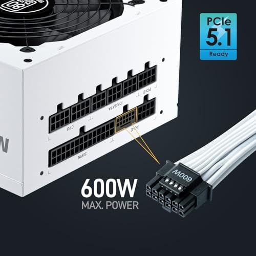 Segotep GM850 Power Supply 850W  PCIe 5 1 & ATX 3 1 Full Modular 80 Plus Gold Certified Gaming PSU for NVIDIA RTX 20/30/40/50 Series and AMD Graphics Cards