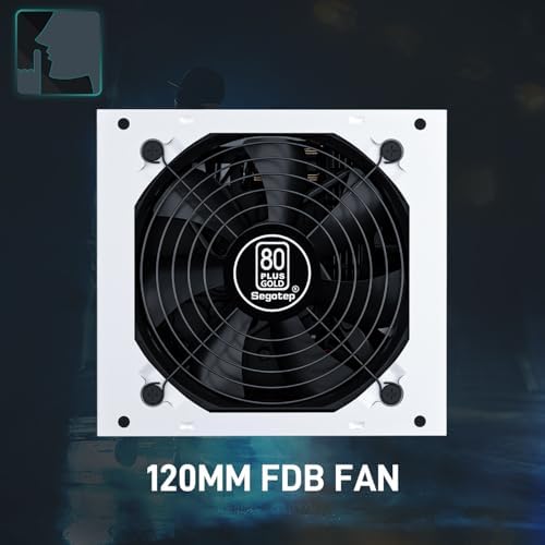 Segotep GM850 Power Supply 850W  PCIe 5 1 & ATX 3 1 Full Modular 80 Plus Gold Certified Gaming PSU for NVIDIA RTX 20/30/40/50 Series and AMD Graphics Cards