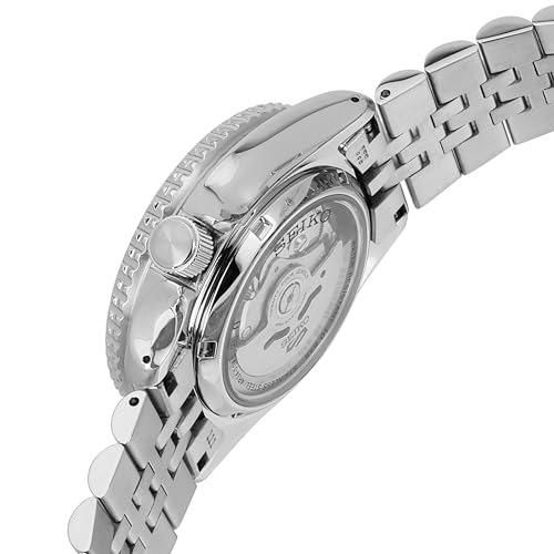 Seiko SSK003 Reloj automático para hombre, 5 deportes, esfera azul con calendario de fecha, manecillas y marcadores luminosos y bisel GMT negro y azul, 328.1 ft resistente al agua