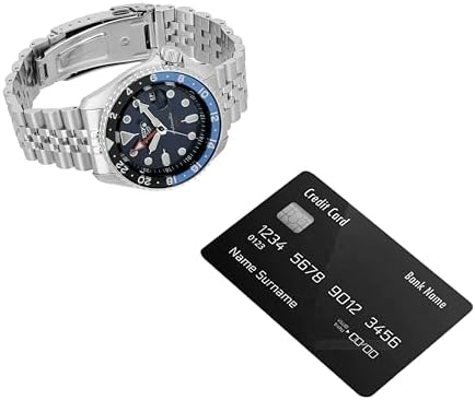 Reloj automático Seiko SSK003 para hombre - 5 Sports - Esfera azul con calendario de fecha y manecillas y marcadores luminosos y bisel GMT negro y azul, resistente al agua 100 m