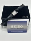 Seiko Womens 4N30 00H0 Quartz Watch White Dial Black Leather strap SWR053