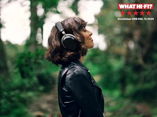 Sennheiser HDB 630 Wireless Over Ear Headphones   Hi Res Audiophile Sound  Adaptive Noise Cancellation  Parametric EQ  60 Hour Battery Life  Includes USB C Low Latency Bluetooth Adapter   Black