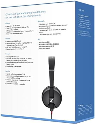 Sennheiser Pro Audio Professional HD 25 On Ear DJ Headphones Black