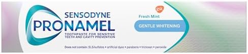 Sensodyne Pronamel Gentle Teeth Whitening Enamel Toothpaste for Sensitive Teeth  to Reharden and Strengthen Enamel  Amazon Exclusive  Fresh Mint   4 Ounces  Pack of 4