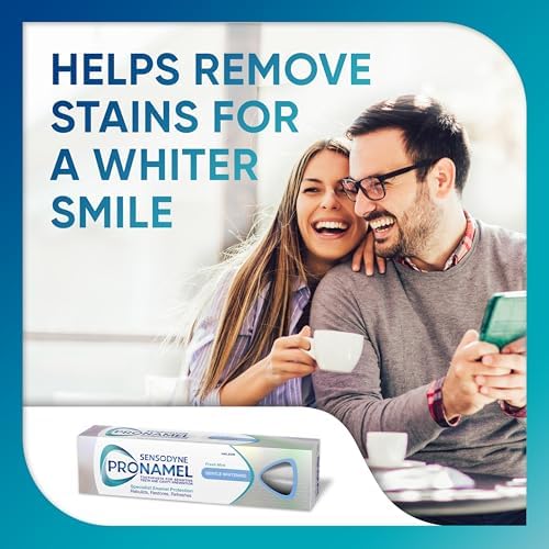 Sensodyne Pronamel Gentle Teeth Whitening Enamel Toothpaste for Sensitive Teeth  to Reharden and Strengthen Enamel  Amazon Exclusive  Fresh Mint   4 Ounces  Pack of 4