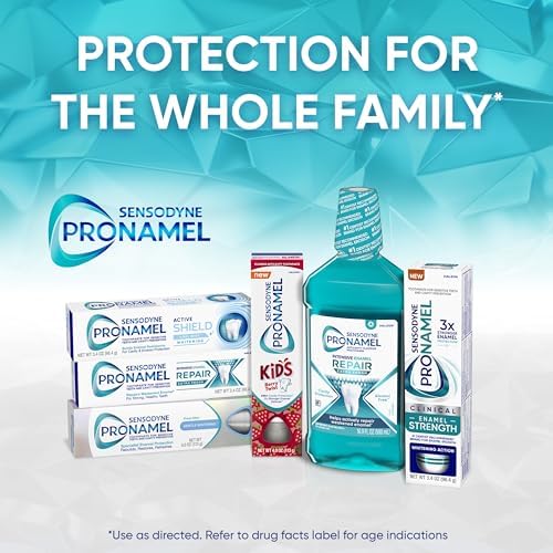 Sensodyne Pronamel Gentle Teeth Whitening Enamel Toothpaste for Sensitive Teeth  to Reharden and Strengthen Enamel  Amazon Exclusive  Fresh Mint   4 Ounces  Pack of 4