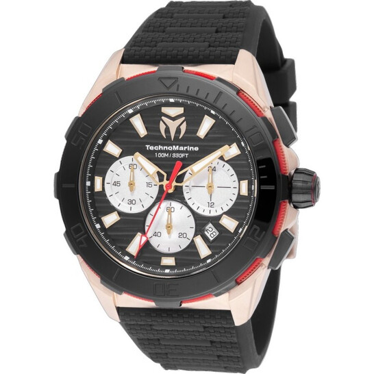 Seven Seas Chronograph GMT Quartz Black Dial Men s Watch