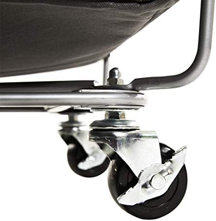 Seville Classics Large Commercial Heavy Duty Rolling Steel Frame Laundry Hamper Canvas Cart Bin  w/ Wheels for Hotel  Home  Closet  Bedroom  PATENTED   Gray  18 1 D x 18 1 W