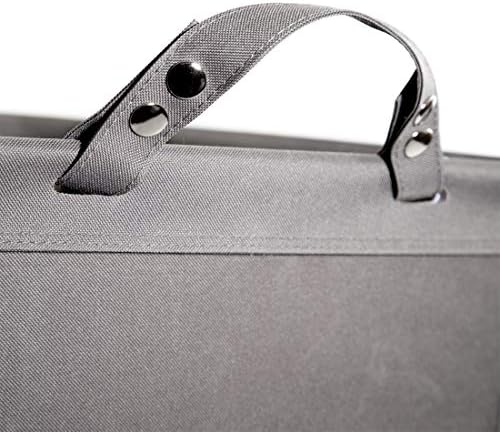 Seville Classics Large Commercial Heavy Duty Rolling Steel Frame Laundry Hamper Canvas Cart Bin  w/ Wheels for Hotel  Home  Closet  Bedroom  PATENTED   Gray  18 1 D x 18 1 W