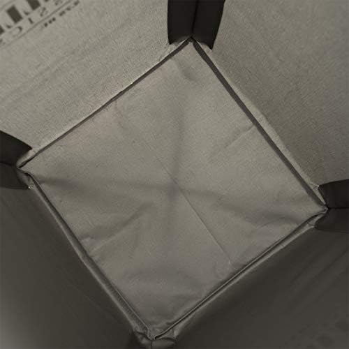 Seville Classics Large Commercial Heavy Duty Rolling Steel Frame Laundry Hamper Canvas Cart Bin  w/ Wheels for Hotel  Home  Closet  Bedroom  PATENTED   Gray  18 1 D x 18 1 W