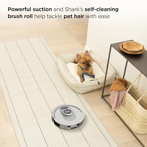 Shark AI Ultra Voice Control Robot Vacuum with Matrix Clean Navigation  Home Mapping  60 Day Capacity  XL Self Empty Base for Homes with Pets  Carpet & Hard Floors  Cool Grey