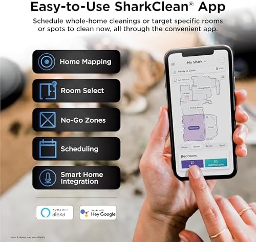 Shark AV2501S AI Ultra Robot Vacuum  with Matrix Clean  Home Mapping  30 Day Capacity HEPA Bagless Self Empty Base  Perfect for Pet Hair  Wifi  Dark Grey