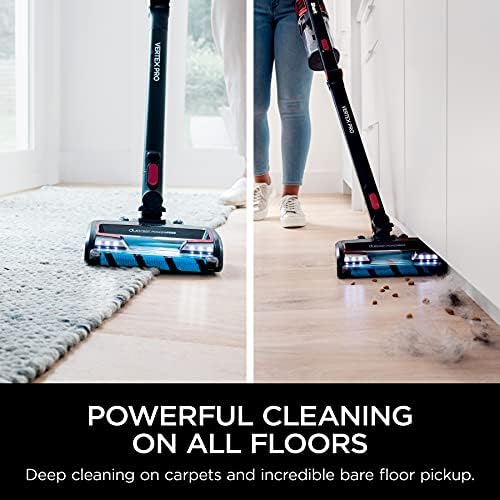 Shark Cordless Vertex Pro Lightweight Cordless Stick Vacuum with DuoClean PowerFins  HEPA Fitler  Anti Allergen Complete Seal  LED Headlights  For Carpets & Hardfloors  Red  IZ662H