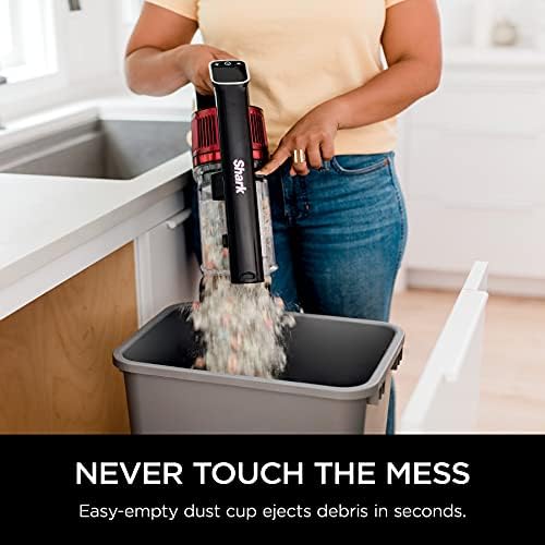 Shark Cordless Vertex Pro Lightweight Cordless Stick Vacuum with DuoClean PowerFins  HEPA Fitler  Anti Allergen Complete Seal  LED Headlights  For Carpets & Hardfloors  Red  IZ662H