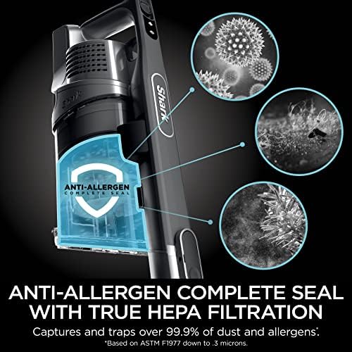 Shark Cordless Vertex Pro Lightweight Cordless Stick Vacuum with DuoClean PowerFins  HEPA Fitler  Anti Allergen Complete Seal  LED Headlights  For Carpets & Hardfloors  Red  IZ662H