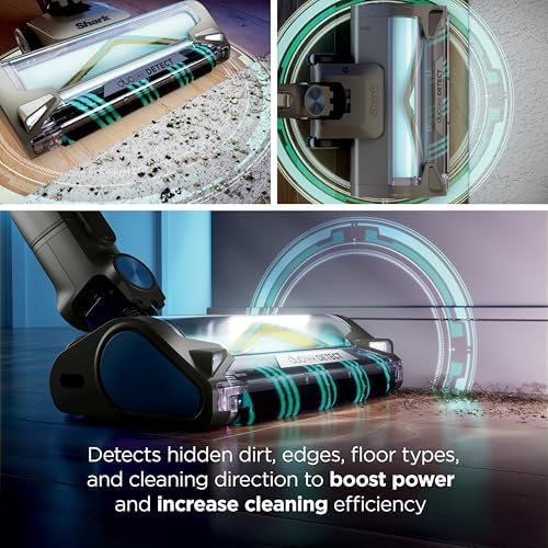 Shark Cordless Vertex Pro Lightweight Cordless Stick Vacuum with DuoClean PowerFins  HEPA Fitler  Anti Allergen Complete Seal  LED Headlights  For Carpets & Hardfloors  Red  IZ662H