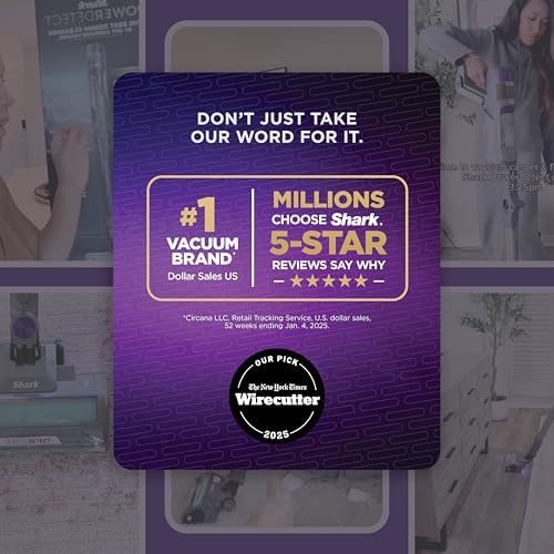 Shark Cordless Vertex Pro Lightweight Cordless Stick Vacuum with DuoClean PowerFins  HEPA Fitler  Anti Allergen Complete Seal  LED Headlights  For Carpets & Hardfloors  Red  IZ662H