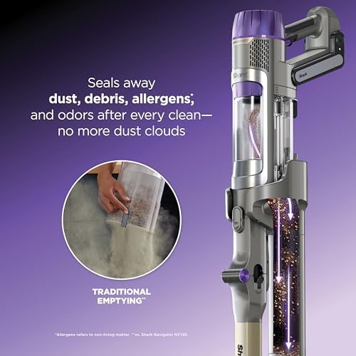 Shark Cordless Vertex Pro Lightweight Cordless Stick Vacuum with DuoClean PowerFins  HEPA Fitler  Anti Allergen Complete Seal  LED Headlights  For Carpets & Hardfloors  Red  IZ662H