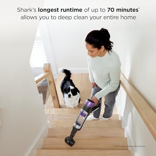 Shark Cordless Vertex Pro Lightweight Cordless Stick Vacuum with DuoClean PowerFins  HEPA Fitler  Anti Allergen Complete Seal  LED Headlights  For Carpets & Hardfloors  Red  IZ662H