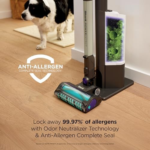 Shark Cordless Vertex Pro Lightweight Cordless Stick Vacuum with DuoClean PowerFins  HEPA Fitler  Anti Allergen Complete Seal  LED Headlights  For Carpets & Hardfloors  Red  IZ662H