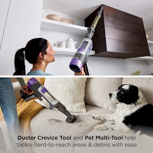 Shark Cordless Vertex Pro Lightweight Cordless Stick Vacuum with DuoClean PowerFins  HEPA Fitler  Anti Allergen Complete Seal  LED Headlights  For Carpets & Hardfloors  Red  IZ662H