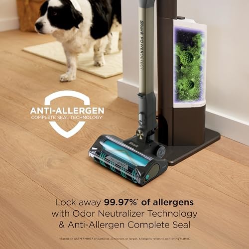 Shark Cordless Vertex Pro Lightweight Cordless Stick Vacuum with DuoClean PowerFins  HEPA Fitler  Anti Allergen Complete Seal  LED Headlights  For Carpets & Hardfloors  Red  IZ662H