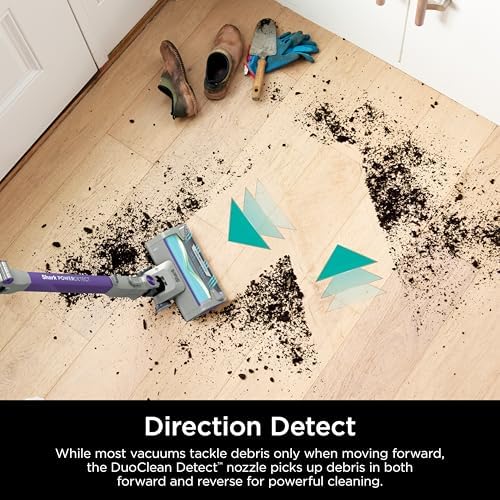 Shark Cordless Vertex Pro Lightweight Cordless Stick Vacuum with DuoClean PowerFins  HEPA Fitler  Anti Allergen Complete Seal  LED Headlights  For Carpets & Hardfloors  Red  IZ662H