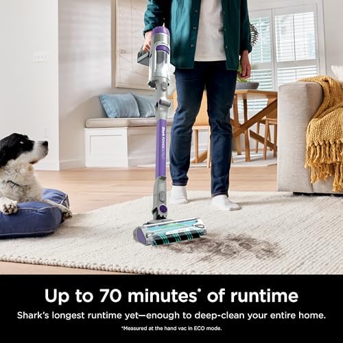 Shark Cordless Vertex Pro Lightweight Cordless Stick Vacuum with DuoClean PowerFins  HEPA Fitler  Anti Allergen Complete Seal  LED Headlights  For Carpets & Hardfloors  Red  IZ662H