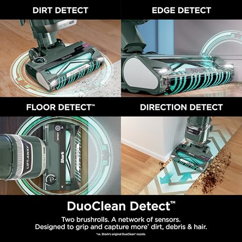 Shark Detect Pro Lift Away ADV Bagless Upright Vacuum with DuoClean Detect  HEPA Filter  Anti Allergen  Powerful Suction  and Odor Neutralizer Technology  Evergreen  LA802