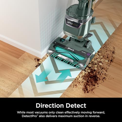 Shark Detect Pro Lift Away ADV Bagless Upright Vacuum with DuoClean Detect  HEPA Filter  Anti Allergen  Powerful Suction  and Odor Neutralizer Technology  Evergreen  LA802