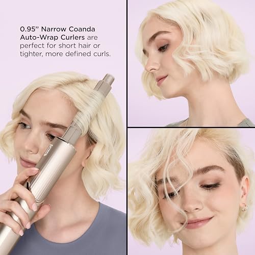 Shark FlexFusion Hair Straightener & Powerful Hair Dryer with Fusion Hair Brush  Ceramic Air Styler with Auto Wrap Hair Curlers  Concentrator  & FrizzFighter  Ceramic Plates  Metallic Mist  HD651S