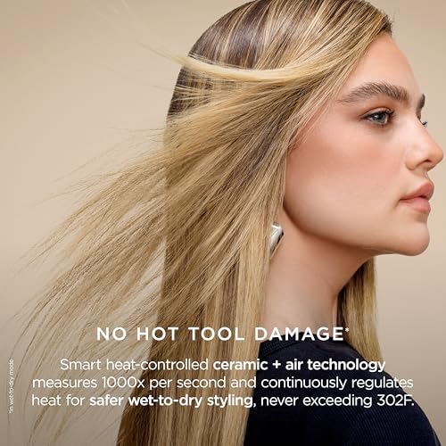 Shark Glam Ceramic & Powerful Air Styling & Drying System  with Silki Straightener & Shark Glossi Air Glosser  for Drying  Curling  Straightening & Glossing  Gold  HD6051S  Straight & Wavy Hair 