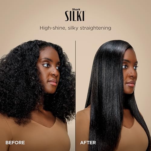 Shark Glam Ceramic & Powerful Air Styling & Drying System  with Silki Straightener & Shark Glossi Air Glosser  for Drying  Curling  Straightening & Glossing  Gold  HD6051S  Straight & Wavy Hair 