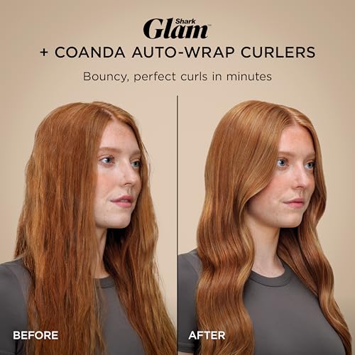 Shark Glam Ceramic & Powerful Air Styling & Drying System  with Silki Straightener & Shark Glossi Air Glosser  for Drying  Curling  Straightening & Glossing  Gold  HD6051S  Straight & Wavy Hair 