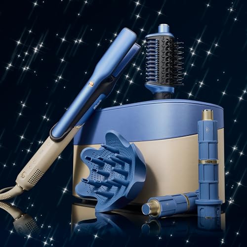 Shark Glam Hot Tool Air Styling Drying System  with Silki Straightener & Glossi Glosser  for Drying  Curling  Straightening & Glossing with Diffuser  Starlight Dream  HD6042SPL