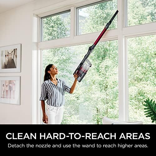 Shark IZ163H Pet Plus Cordless Stick Vacuum with Self Cleaning Brushroll and HEPA Filter  Lightweight Deep Cleaning Vacuum for Carpet and Hard Floors  Folds for Easy Storage  40 min Runtime  Raspberry