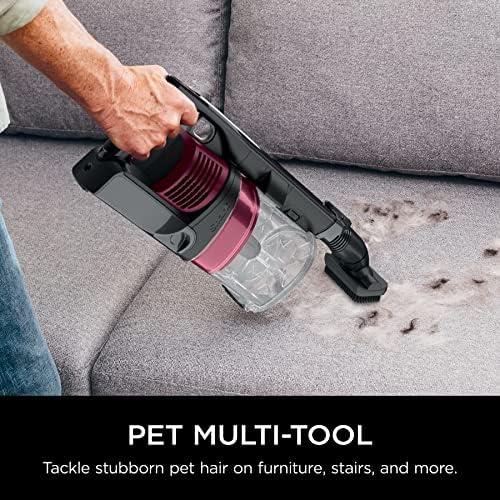 Shark IZ163H Pet Plus Cordless Stick Vacuum with Self Cleaning Brushroll and HEPA Filter  Lightweight Deep Cleaning Vacuum for Carpet and Hard Floors  Folds for Easy Storage  40 min Runtime  Raspberry