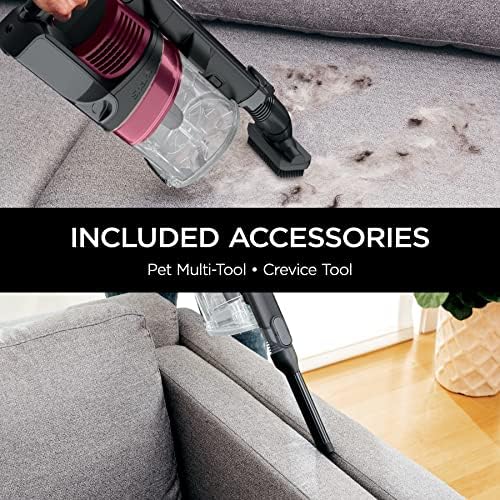 Shark IZ163H Pet Plus Cordless Stick Vacuum with Self Cleaning Brushroll and HEPA Filter  Lightweight Deep Cleaning Vacuum for Carpet and Hard Floors  Folds for Easy Storage  40 min Runtime  Raspberry