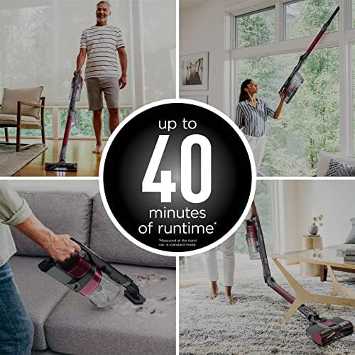 Shark IZ163H Pet Plus Cordless Stick Vacuum with Self Cleaning Brushroll and HEPA Filter  Lightweight Deep Cleaning Vacuum for Carpet and Hard Floors  Folds for Easy Storage  40 min Runtime  Raspberry