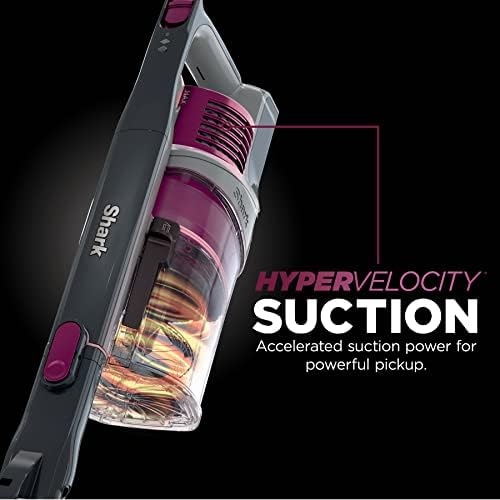 Shark IZ163H Pet Plus Cordless Stick Vacuum with Self Cleaning Brushroll and HEPA Filter  Lightweight Deep Cleaning Vacuum for Carpet and Hard Floors  Folds for Easy Storage  40 min Runtime  Raspberry
