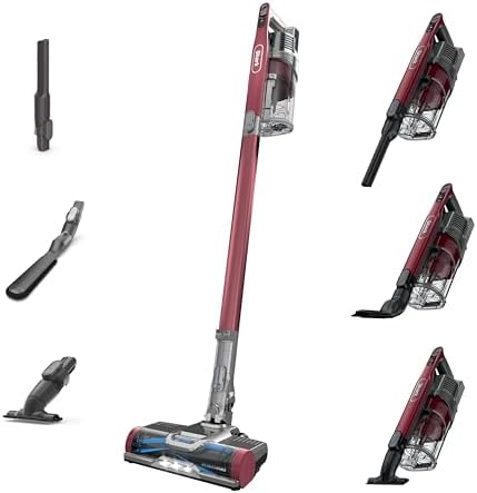 Shark IZ163H Pet Plus Cordless Stick Vacuum with Self Cleaning Brushroll and HEPA Filter  Lightweight Deep Cleaning Vacuum for Carpet and Hard Floors  Folds for Easy Storage  40 min Runtime  Raspberry