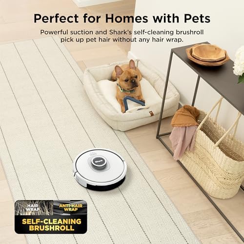 Shark Matrix Clean   Robot Vacuum Cleaner with Powerful Suction for Pet Hair  Rugs  Carpets & Hard Floors   Self Empty Base   60 Day Capacity   Voice Control   LiDAR Navigation   White   AV2511AE