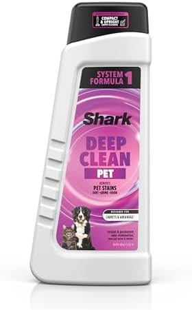 Shark StainStriker Cleaning Solution Bundle for Portable Cleaners  Carpet and Area Rug Formula  Instantly Eliminates Odors  Includes 32 oz OXY Multiplier and 16 oz Deep Clean Solution  PXCMBUNDLE