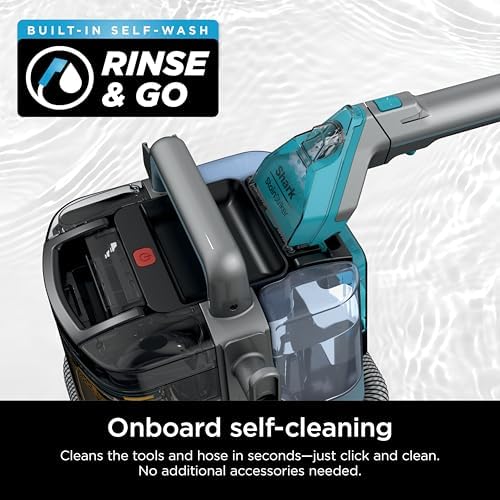 Shark StainStriker HairPro Portable Carpet  Upholstery & Area Rug Cleaner  Stain  Hair & Odor Remover  3 Tools & dual activated Solution  Teal  PX253BRN