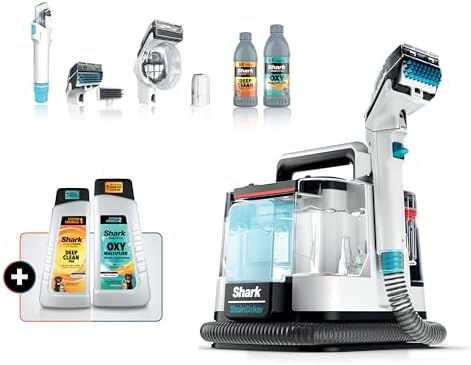 Shark StainStriker HairPro Portable Carpet  Upholstery & Area Rug Cleaner  Stain  Hair & Odor Remover  3 Tools & dual activated Solution  Teal  PX253BRN