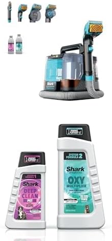 Shark StainStriker HairPro Portable Carpet  Upholstery & Area Rug Cleaner  Stain  Hair & Odor Remover  3 Tools & dual activated Solution  Teal  PX253BRN